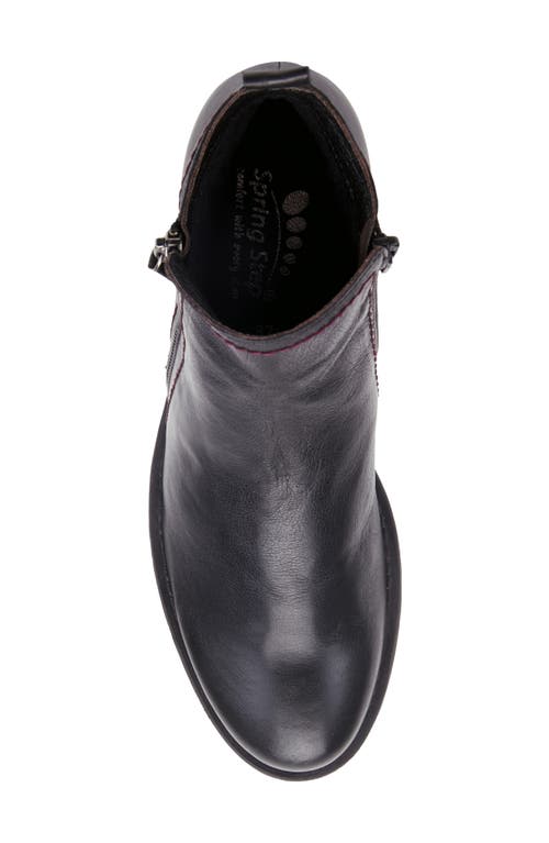 Spring Step Oziel Bootie In Black Leather