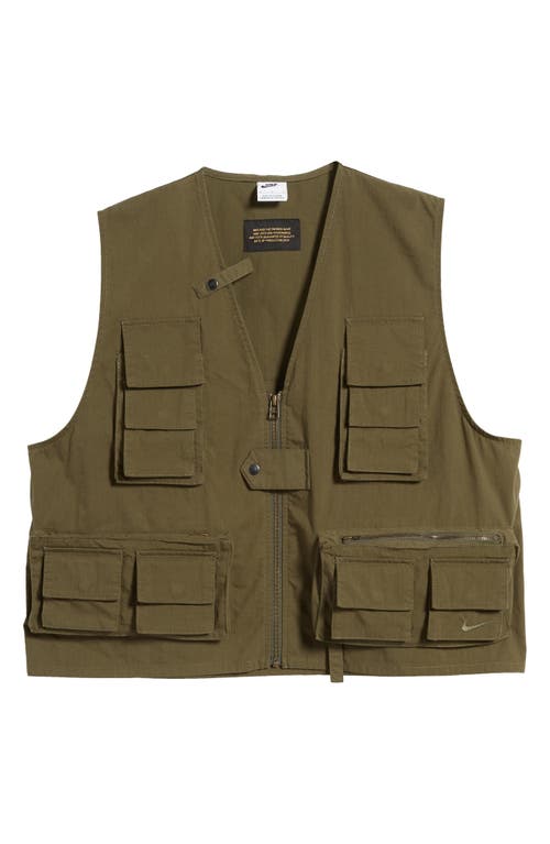 Shop Nike Life Utility Vest In Cargo Khaki/cargo Khaki