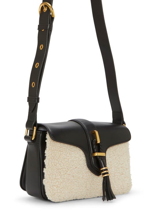 Shop Vince Camuto Maecy Leather Crossbody Bag In Black