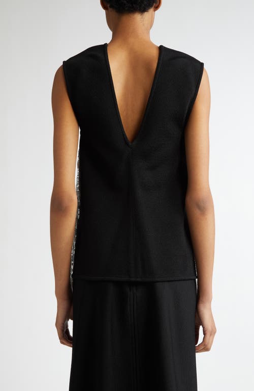 Jil Sander Fringe Embellished Sleeveless Top In Black 001