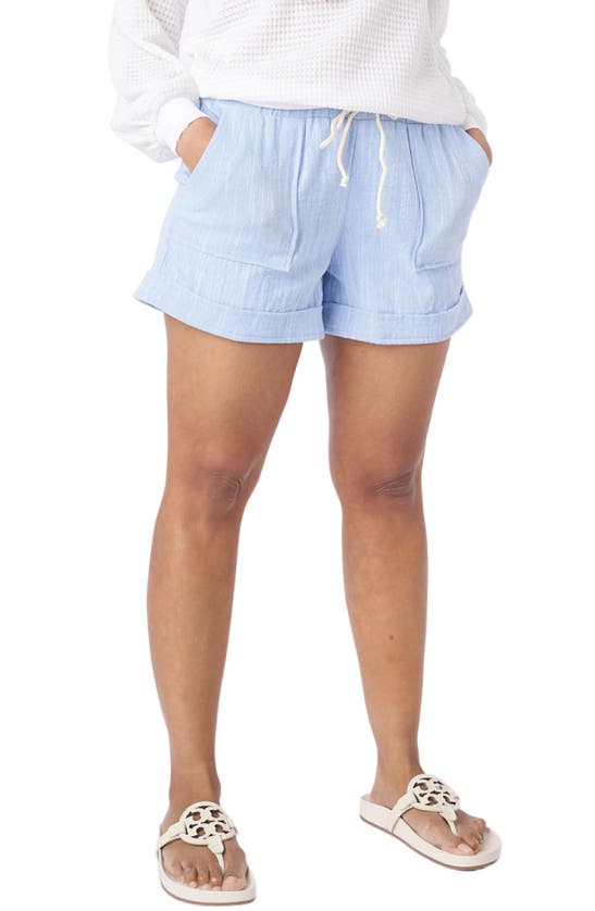 Shop Gibsonlook Favorite Summer Shorts In Chambray Herringbone