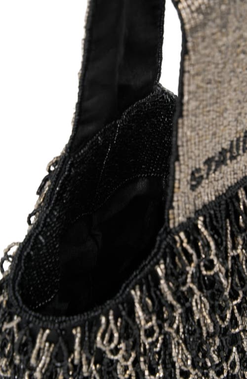 Shop Staud Haruko Beaded Bag In Black