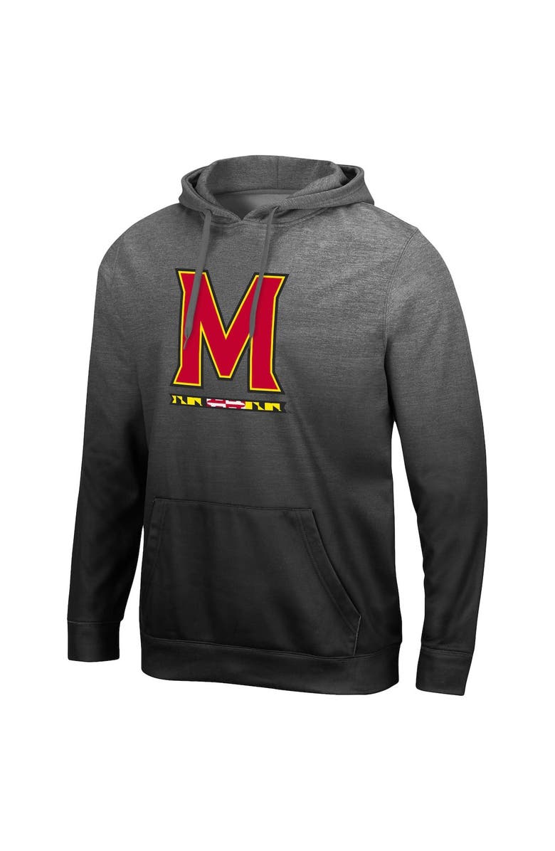 Men's Colosseum Heathered Gray Maryland Terrapins Gradient Pullover Hoodie