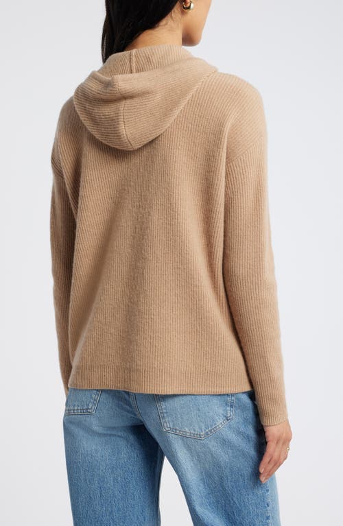 Shop Nordstrom Wool & Cashmere Knit Hoodie In Camel