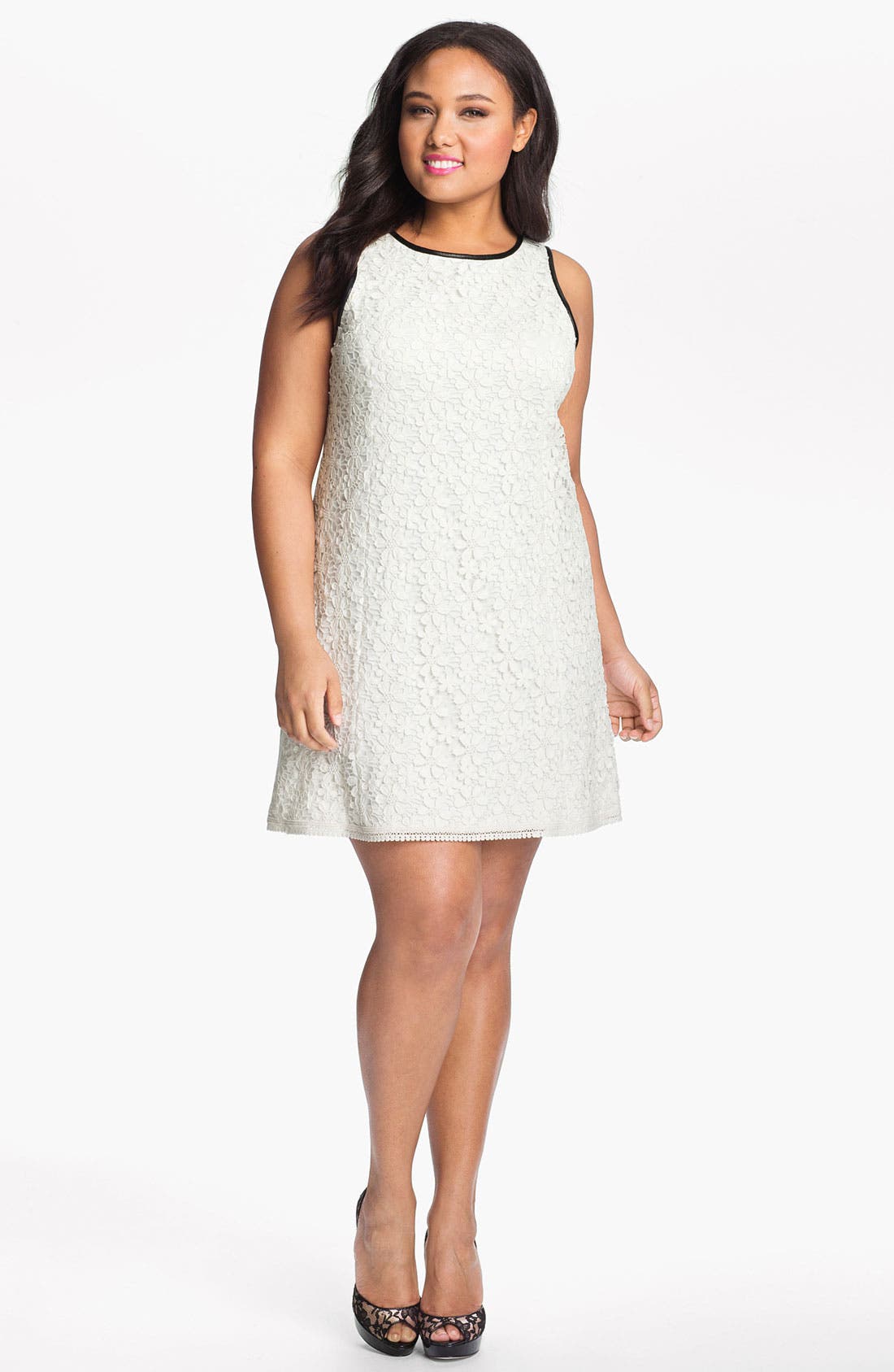 ABS by Allen Schwartz 'Venise' Lace Shift Dress (Plus Size) Nordstrom