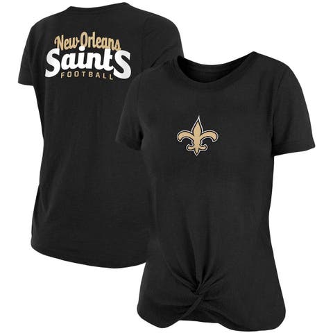 Youth New Era White New Orleans Saints Rhinestone Tri-Blend 3/4-Sleeve  Raglan T-Shirt