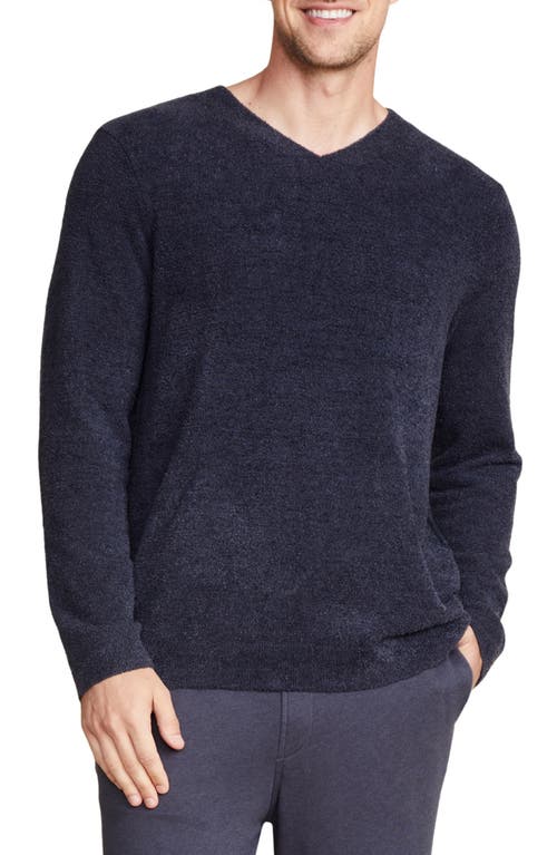 barefoot dreams CozyChic Lite Relaxed Fit V-Neck Sweatshirt in Tidewater