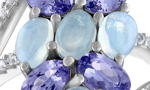 Shop Fzn Tanzanite, Opal & Lab Created White Sapphire Ring In White/blue