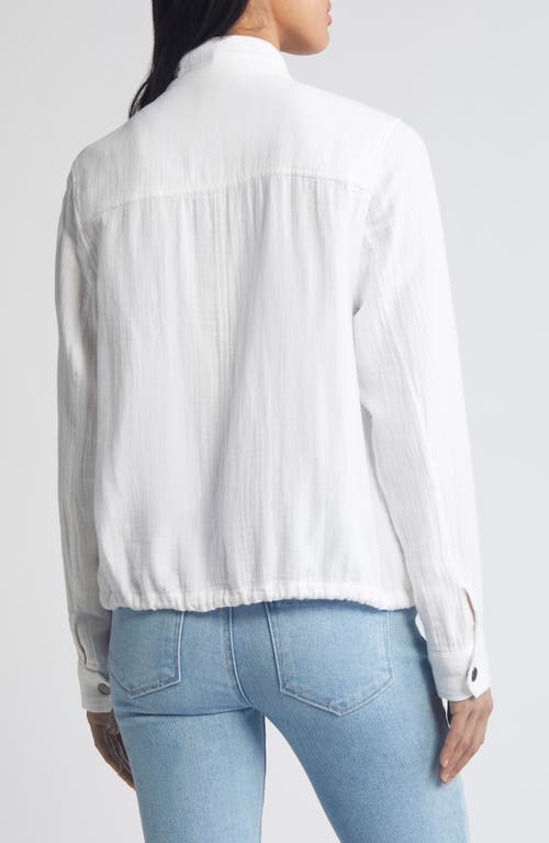 Caslonr Caslon(r) Cotton Gauze Utility Jacket In White