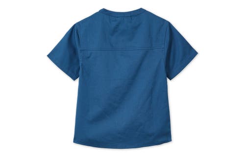 Vild House Of Little Ss Organic Cotton Woven Shirt In Navy Blue