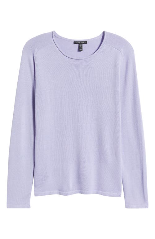 Eileen Fisher Raglan Sleeve Organic Cotton Blend Sweater In Petal