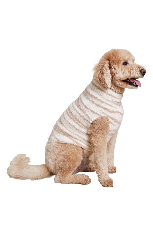 Shop Barefoot Dreams ® Cozychic Tiger Stripe Pet Sweater In Cream/tan