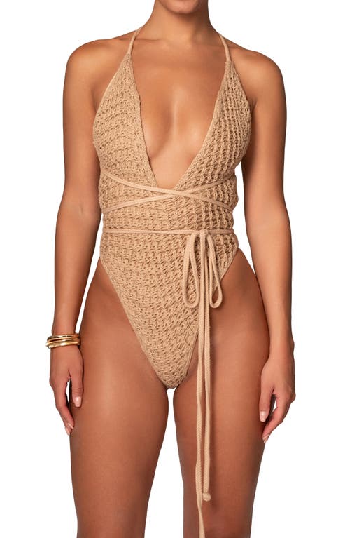 Shop Jluxlabel Kenna Knit Bodysuit In Brown