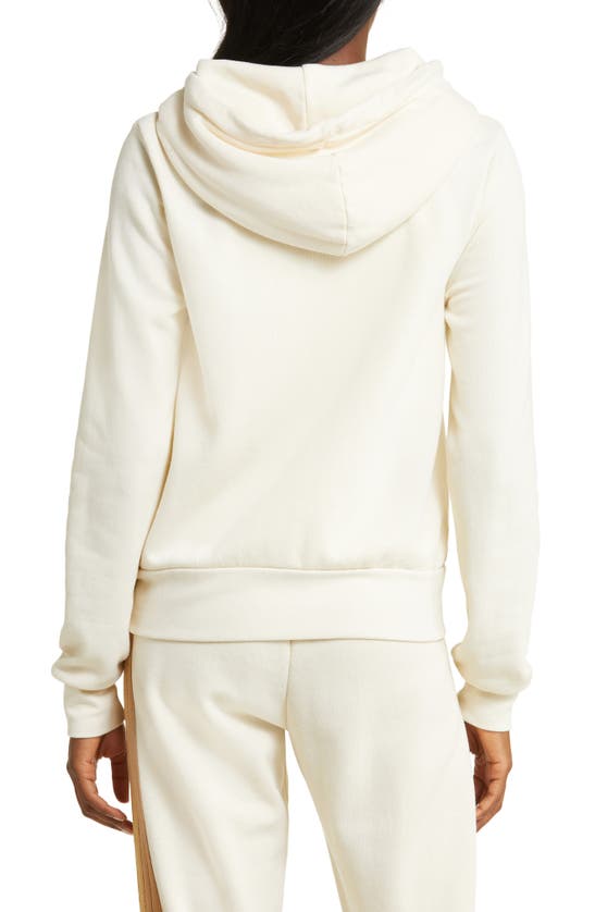 Shop Aviator Nation 5-stripe Zip Hoodie In Vintage White/ Tan