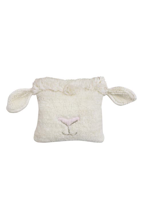 Lorena Canals Washable Wool Sheep Cushion in Sheep White at Nordstrom