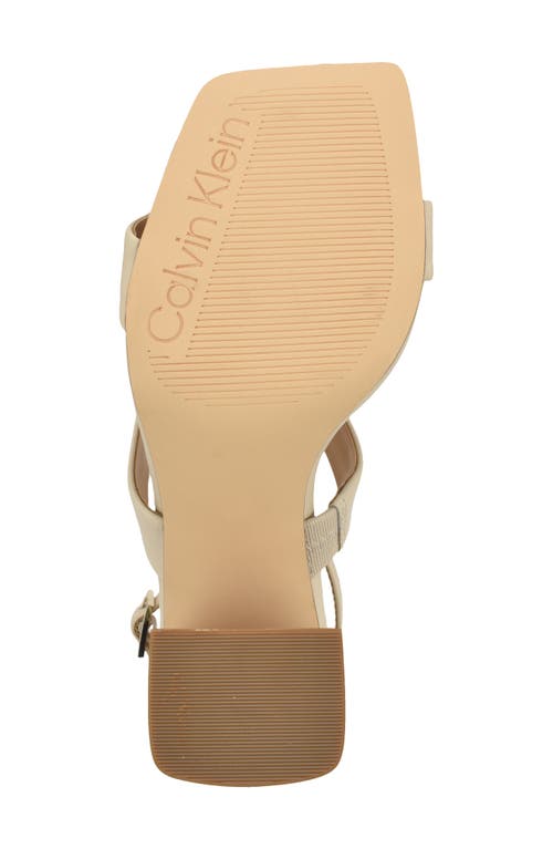 Shop Calvin Klein Sheryl Ankle Strap Sandal In Ivory