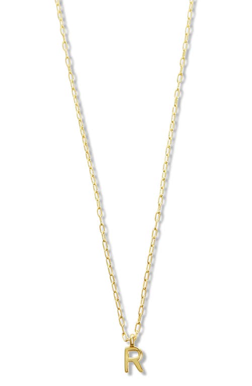 Argento Vivo Sterling Silver Initial Pendant Sterling Silver Paper Clip Chain Necklace In Gold - R