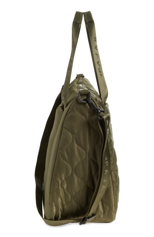 Pajar Quilted Nylon Tote Bag In Green