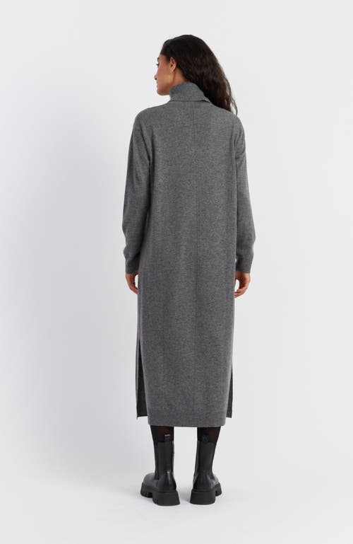 Shop Chinti & Parker Wool-cashmere Rollneck Dress In Grey