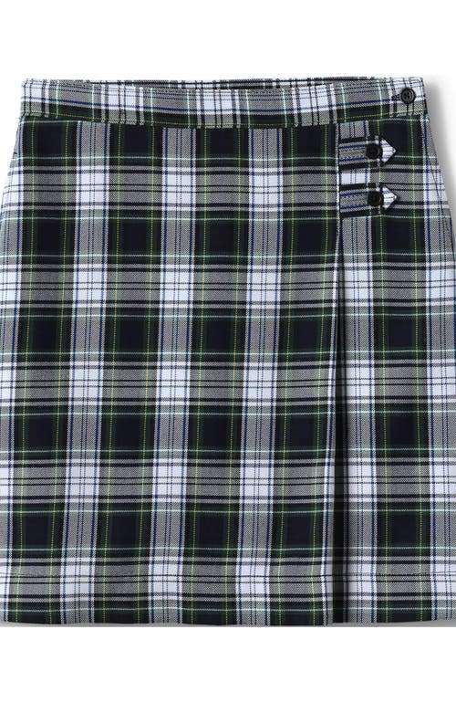 LANDS' END LANDS' END SCHOOL UNIFORM GIRLS PLAID A-LINE SKIRT BELOW THE KNEE