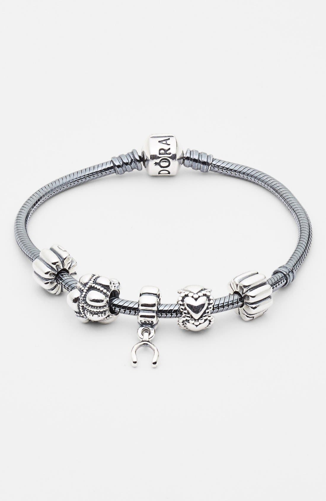 PANDORA Silver Bracelet & Charms Nordstrom