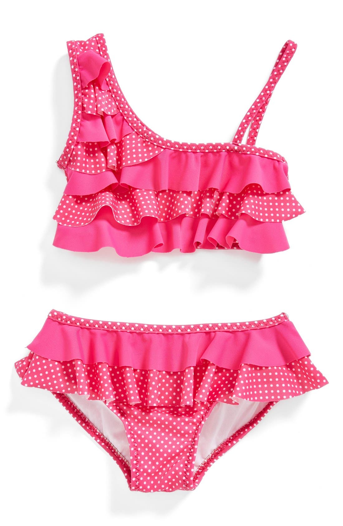 To The 9's Dot & Ruffle TwoPiece Swimsuit (Little Girls) Nordstrom