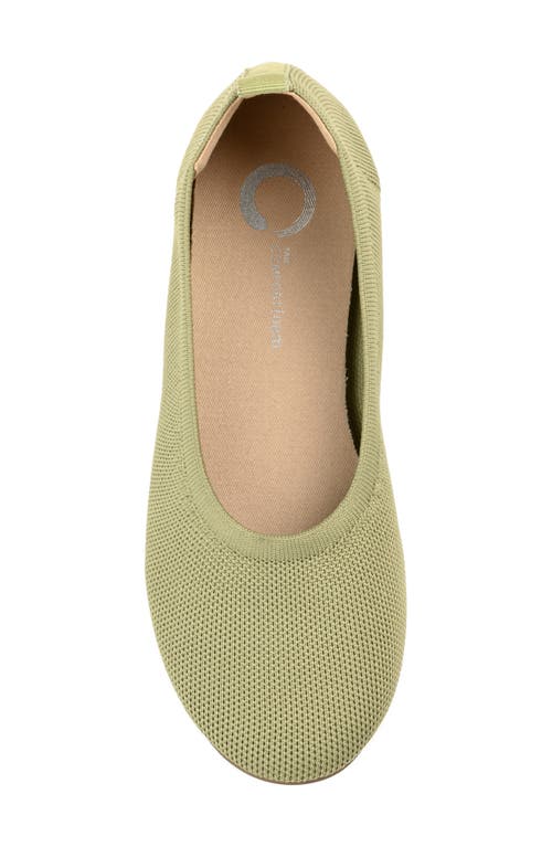 Shop Journee Collection Jersie Knit Ballet Flat In Olive