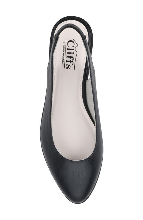 Cliffs By White Mountain Memory Slingback Flat In Black/smooth