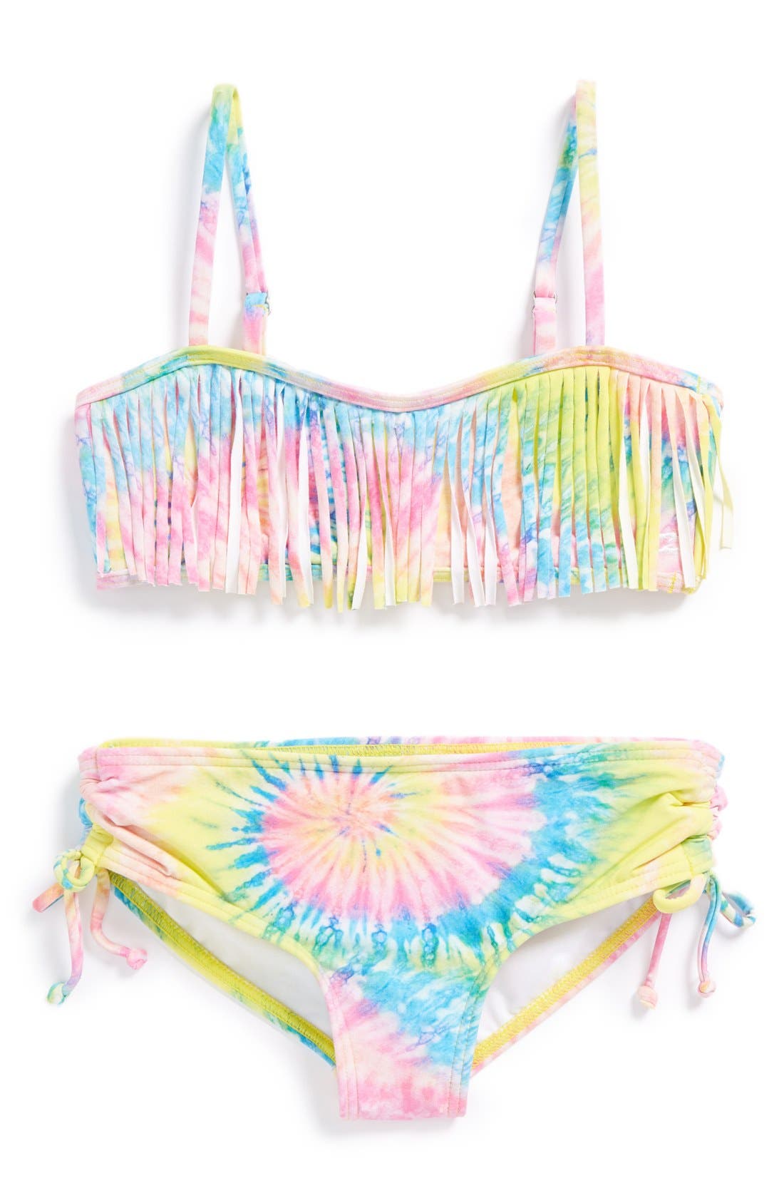 Billabong 'To Dye For' TwoPiece Bandeau Swimsuit (Little Girls
