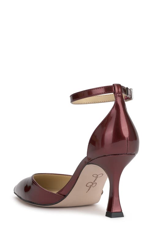 Jessica Simpson Foxena Ankle Strap Pointed Toe Pump In Oxblood