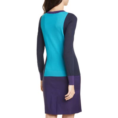 Boss Fiolena Colorblock Wool Sweater