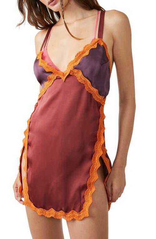 Free People On the Rise Mini Slip in Firefly Combo