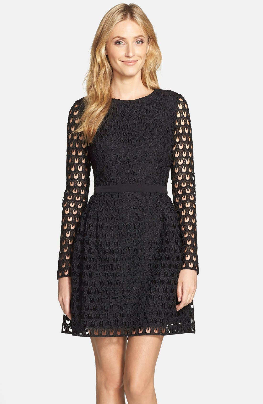 Cynthia Rowley Lace Overlay Open Back Dress | Nordstrom