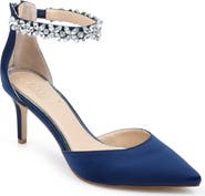 Jewel Badgley Mischka Raleigh Pointed Toe Ankle Strap Pump