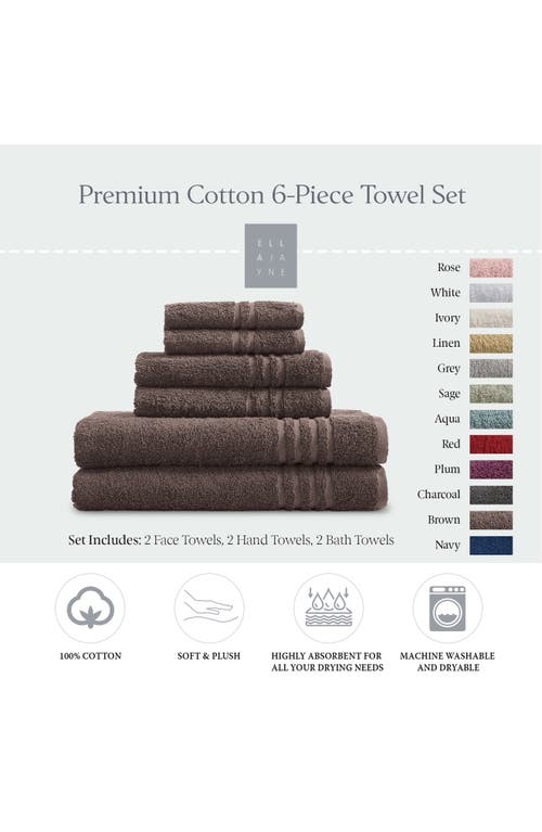 Ella Jayne Home Ella Jayne Face-hand-body 6-piece Towel Set In Brown