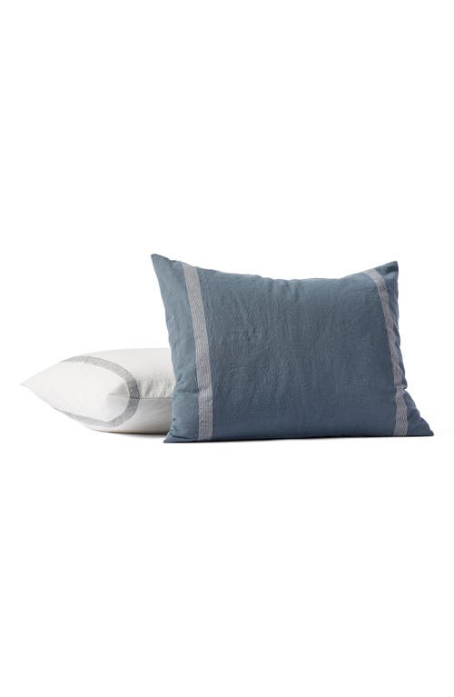 Coyuchi Sonoma Organic Cotton Pillow Sham In Blue