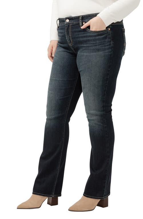 Silver Jeans Co. Elyse Mid Rise Slim Bootcut Jeans In Indigo