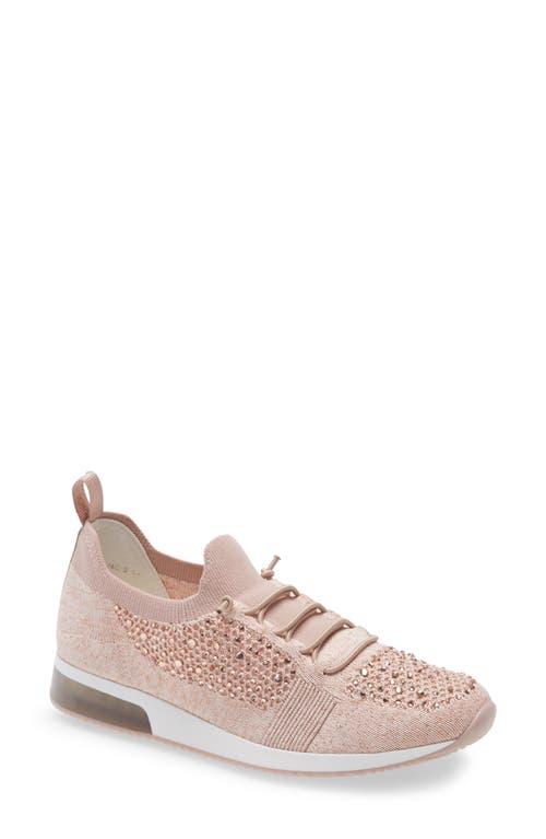 Ara Lyssa Sneaker In Rose Woven Stretch/stones
