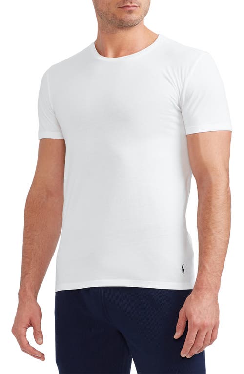 Polo Ralph Lauren 3-Pack Classic Logo Embroidered Crewneck Undershirts White/white at Nordstrom,