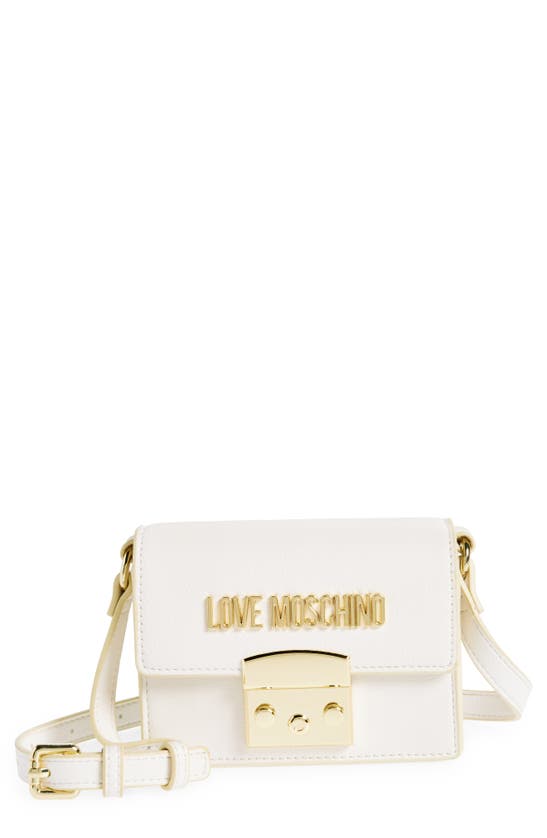 Love Moschino Lucille Borsa Crossbody Bag In Off-white
