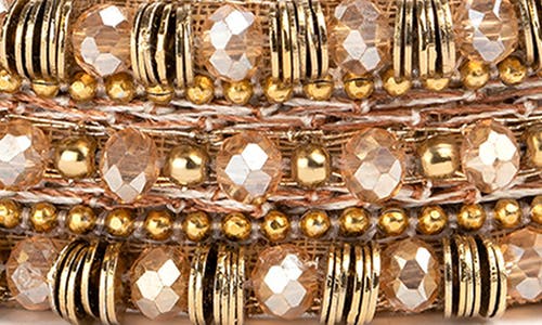 Deepa Gurnani Milani Cuff Bracelet In Peach