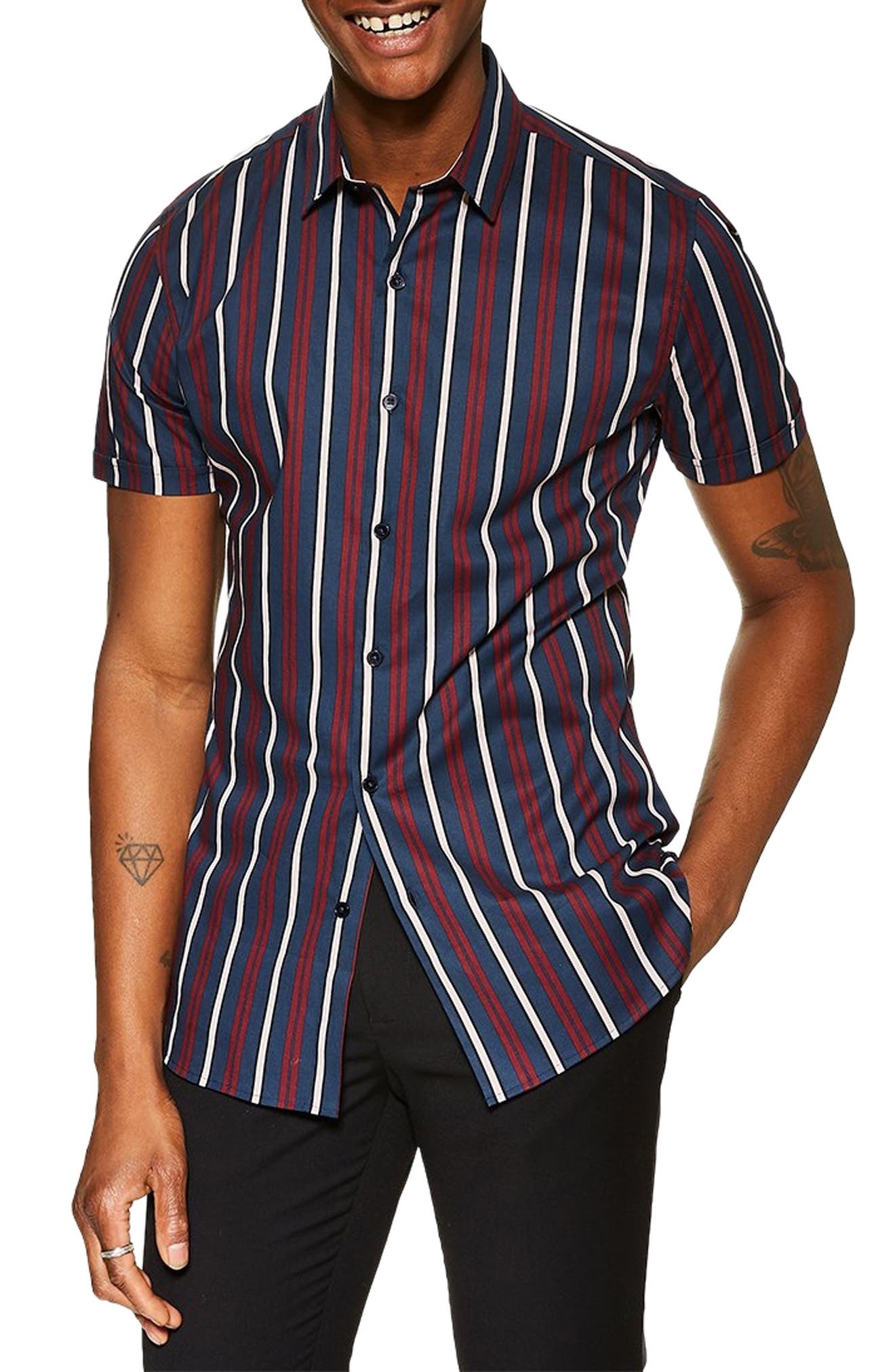 topman stretch skinny shirt