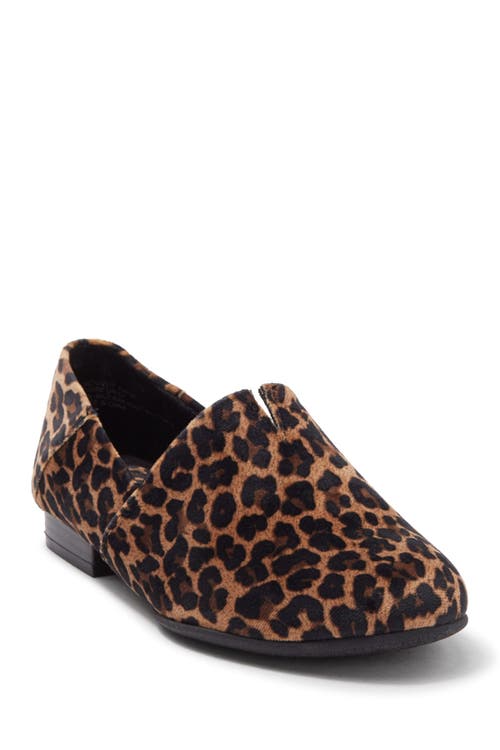 B O C By Børn Suree Leather Loafer In Tan Leopard Fabric