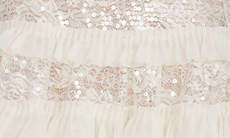 DRESS THE POPULATION DRESS THE POPULATION BRYNLEE SEQUIN LACE FIT & FLARE MINIDRESS