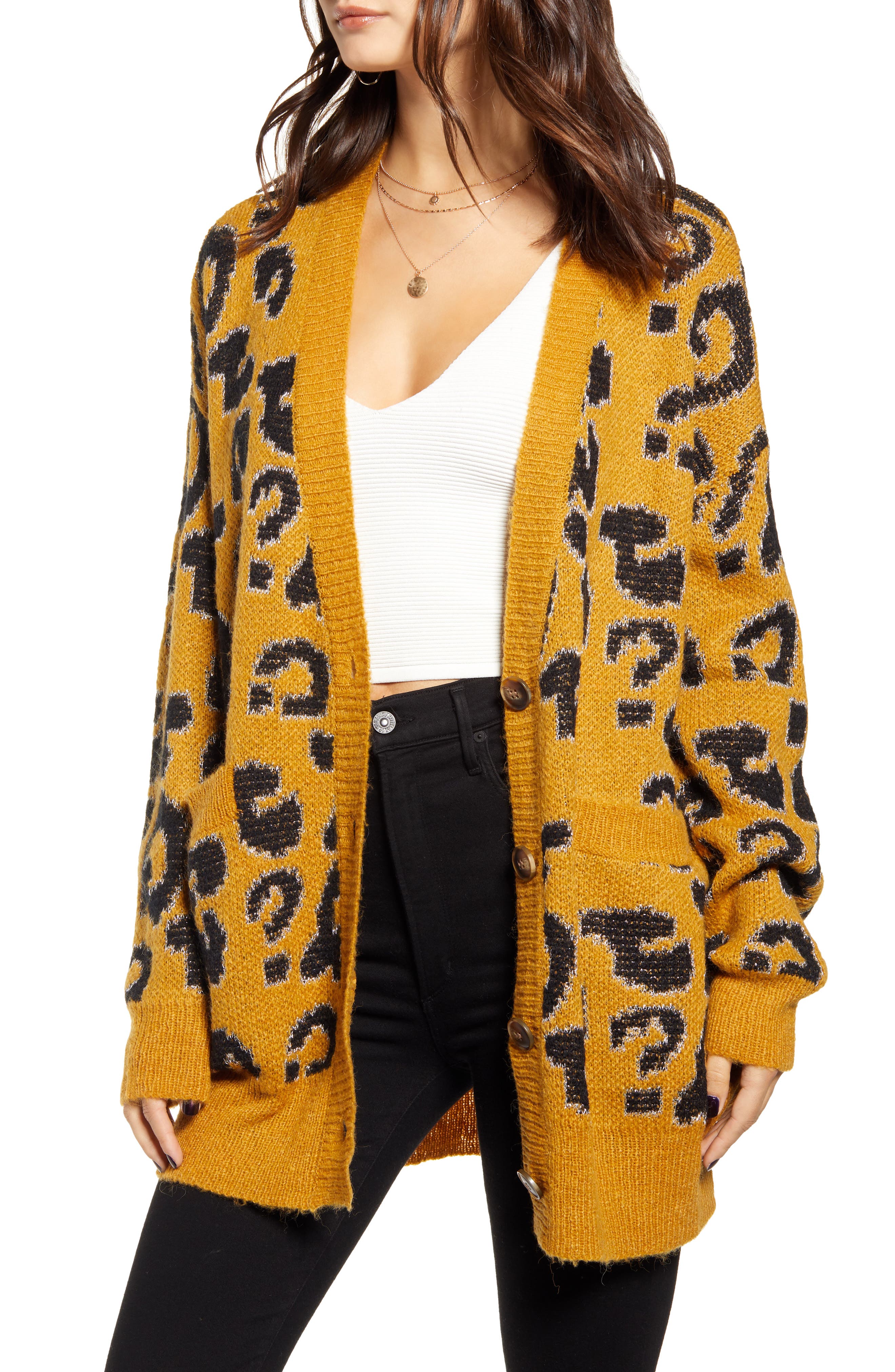 joa leopard cardigan