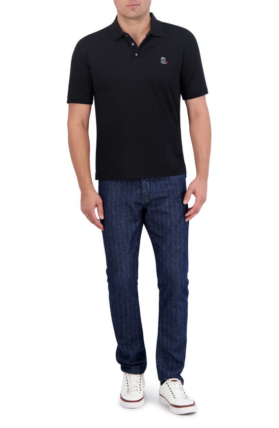 Robert Graham The Player Solid Cotton Jersey Polo In Black