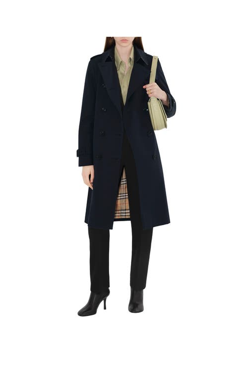 Burberry Long Kens In Coal Blue
