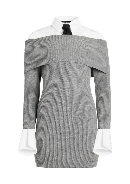 Shop Ser.o.ya Elodie Sweater Dress In Heathered Grey