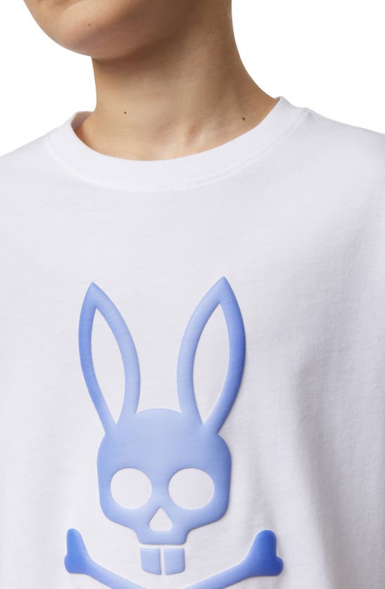 Shop Psycho Bunny Kids' Norwood Graphic T-shirt In White