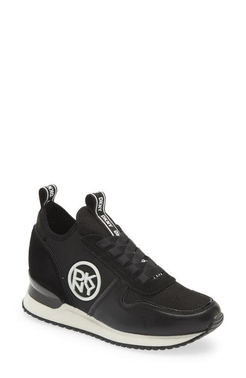 DKNY Abeni - Lace Up Sneaker - Brt White/black